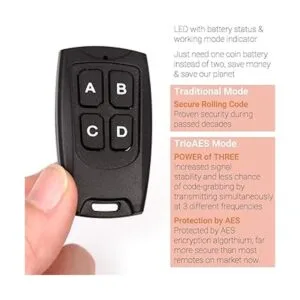 2 Pack solidremote 433 MHz Secure Rolling Code Mandos a_3