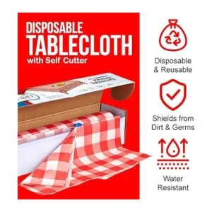 Mantel desechable rollo de mantel de plástico caja con_3