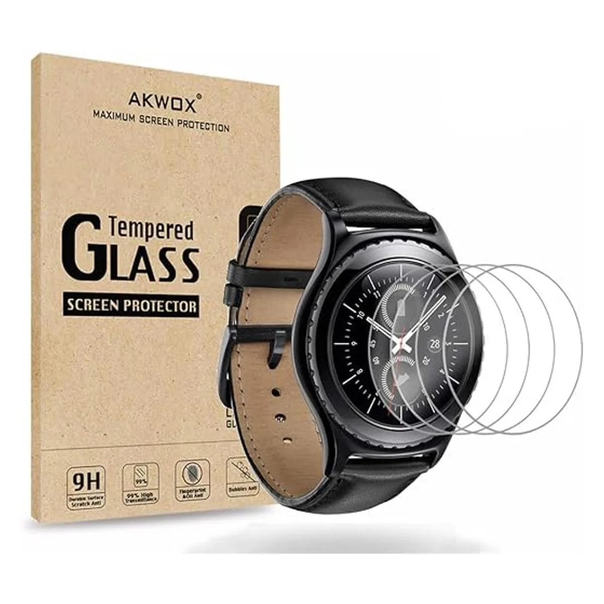 S2 Protector de visualización de vidrio templado akwox_1