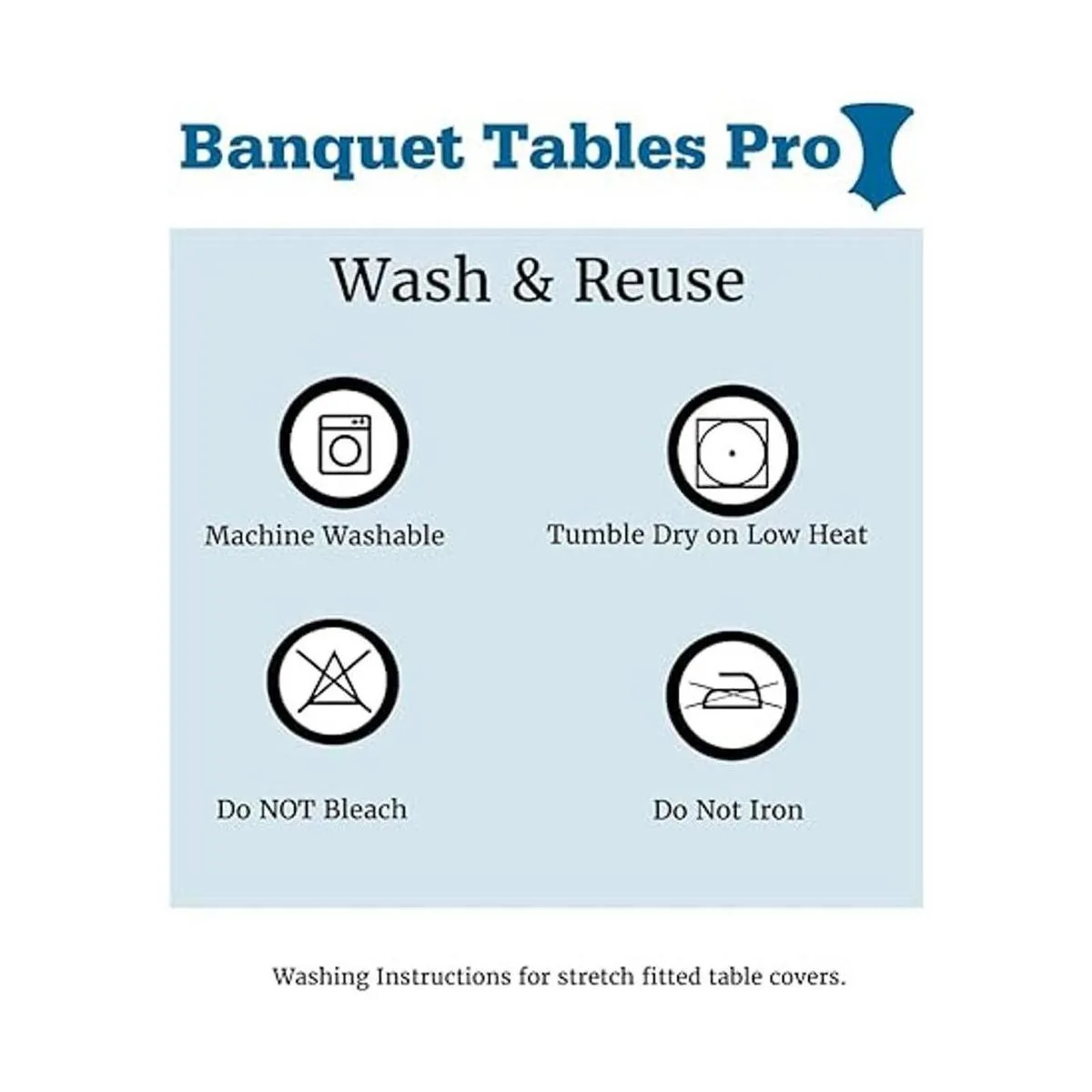 Banquet Tables Pro Mantel rectangular de elastano elástico_4