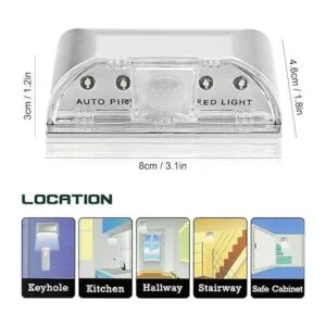 SENHAI Paquete de 2 luces de ojo de cerradura de puerta_2