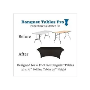 Banquet Tables Pro Mantel rectangular de elastano elástico_2