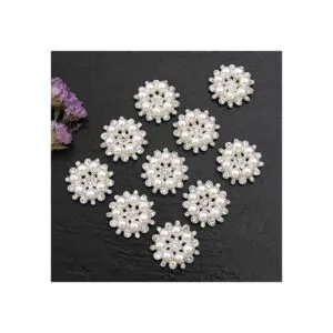 10 botones de diamantes de imitación de perlas botones de_3