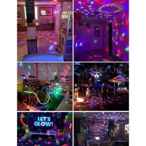 Luces de fiesta activadas por sonido con control remoto de_4