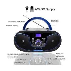 LONPOO CD estéreo Boombox sintonizador digital_2