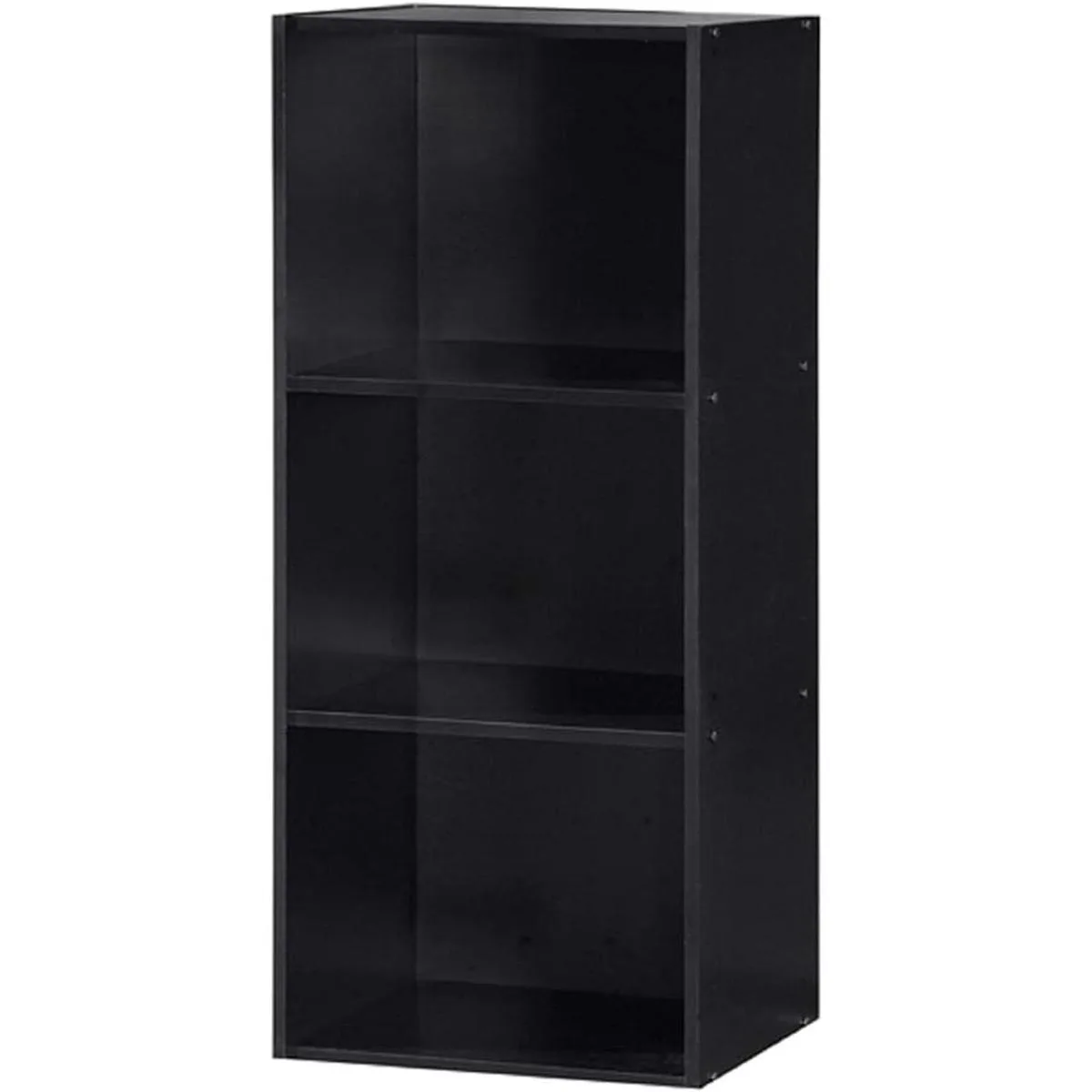 Hodedah Import Estantería de 3 estantes color negro_1