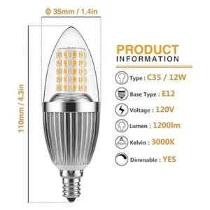 GEZEE Bombilla LED para candelabro no regulable_2