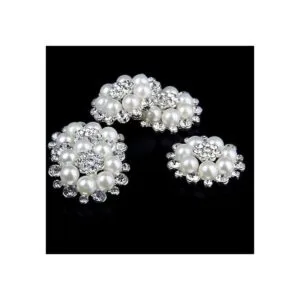 10 botones de diamantes de imitación de perlas botones de_2