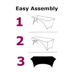 Banquet Tables Pro Mantel rectangular de elastano elástico_3