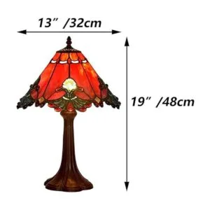 BIEYE L10021 Lámpara de mesa de cristal de color barroco_3