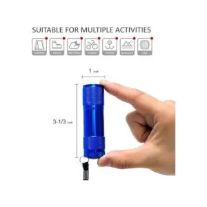 FASTPRO Juego de 4 linternas LED de aluminio con 12 pilas_3