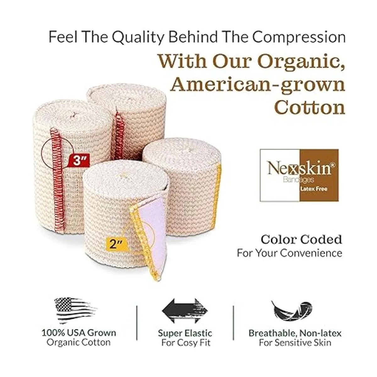 Nexskin Vendaje elástico de alta calidad 2 pulgadas de_3