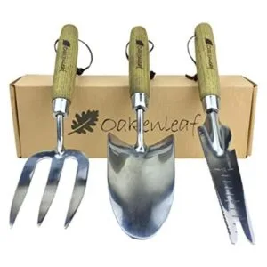 Acero inoxidable 3 piezas Jardín Juego de herramientas de_1