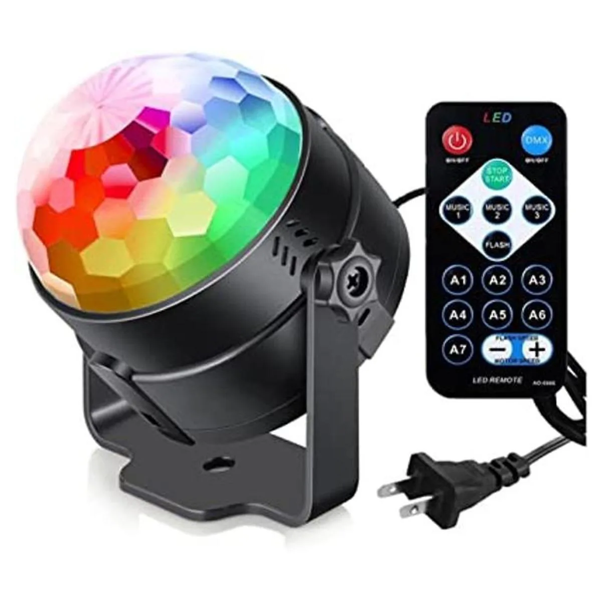 Luces de fiesta activadas por sonido con control remoto de_1