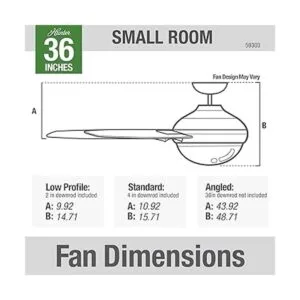 Hunter Fan Company 59303 ventilador de techo Aker de 36_6