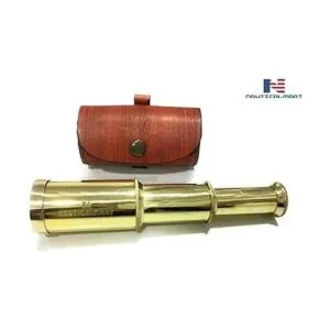 Telescopio de mano de latón macizo de 6 pulgadas vidrio_4