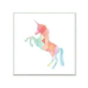 Stupell Home Décor Graphic Rainbow Unicorn Placa de_1