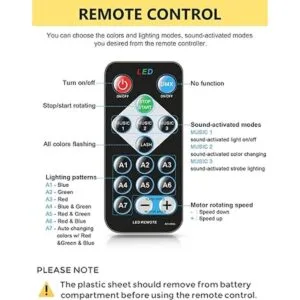 Luces de fiesta activadas por sonido con control remoto de_2