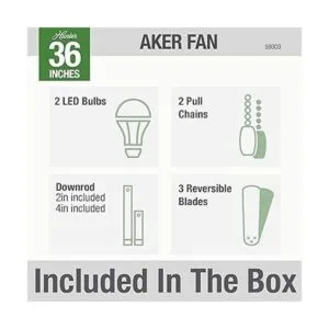 Hunter Fan Company 59303 ventilador de techo Aker de 36_5