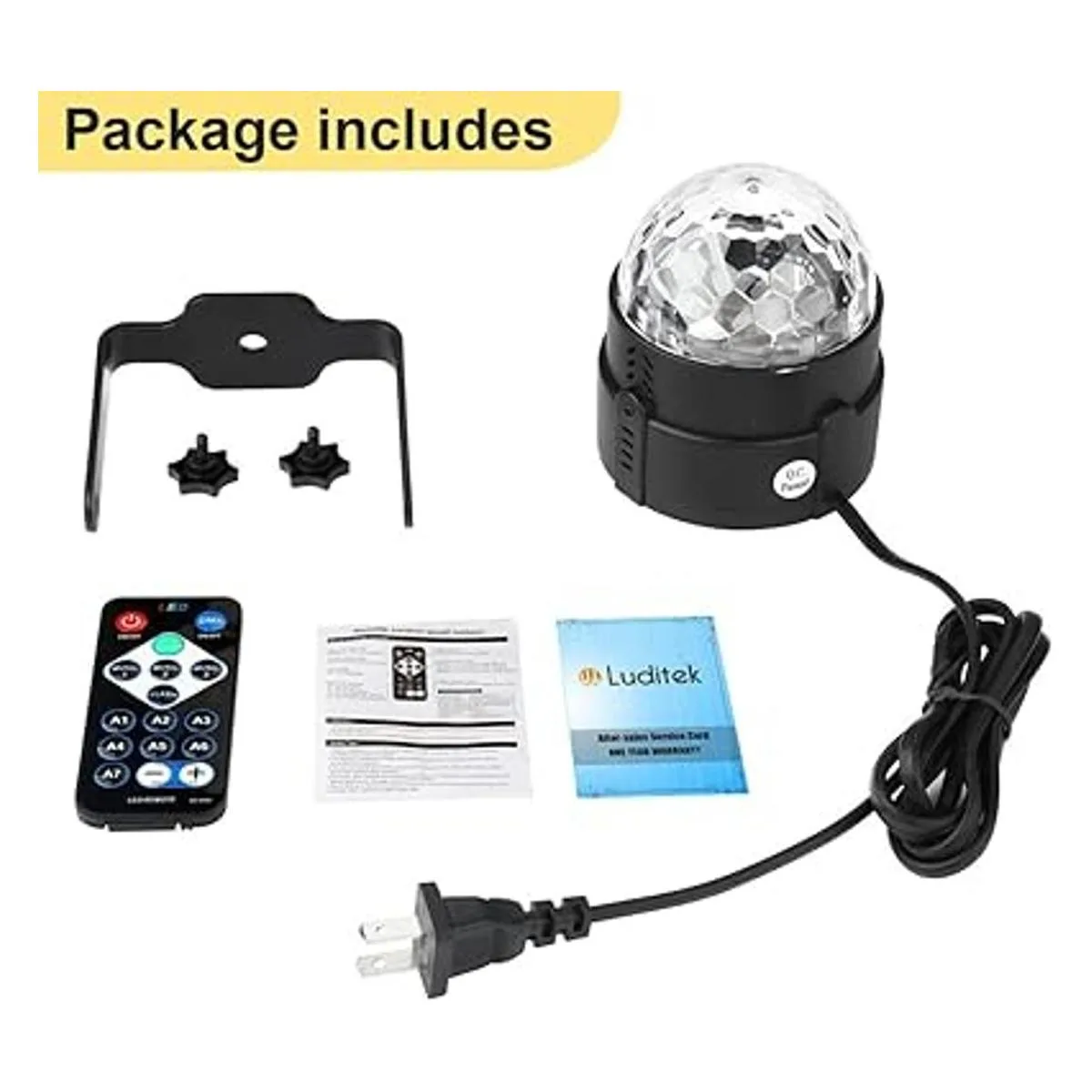 Luces de fiesta activadas por sonido con control remoto de_6