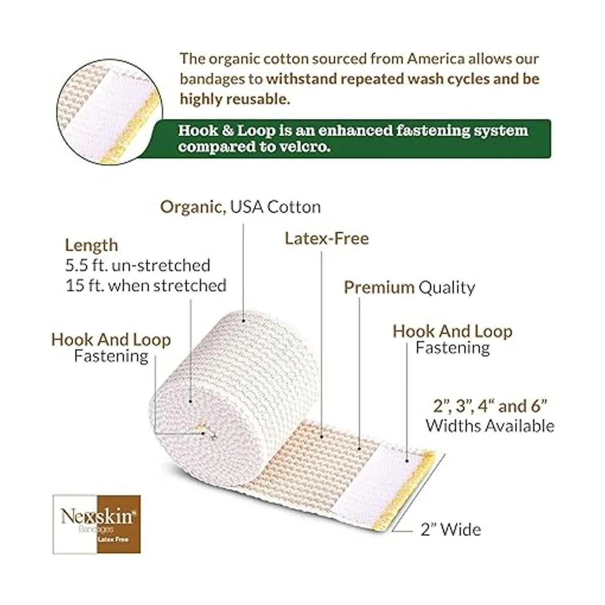 Nexskin Vendaje elástico de alta calidad 2 pulgadas de_6