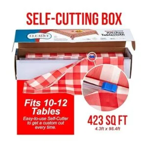 Mantel desechable rollo de mantel de plástico caja con_5