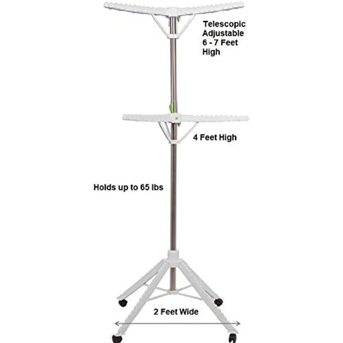 Ropa rack de secado alta capacidad 60 Prendas de vestir_3