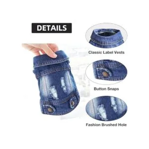 SILD Chaleco de mezclilla de color azul para perros_4