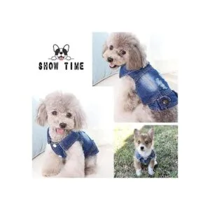 SILD Chaleco de mezclilla de color azul para perros_5