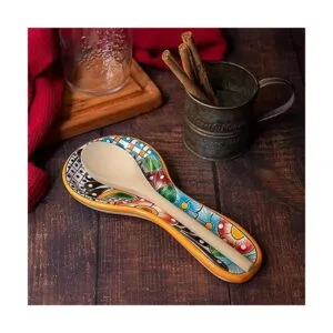 Cuchara de cerámica colorida pintado a mano tamaño_6