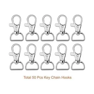 Paxcoo 100 ganchos para llavero con llaveros tamaño grande_2