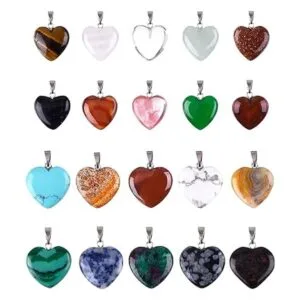 Outus colgantes de piedra en forma de corazón cuentas_2