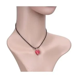 Outus colgantes de piedra en forma de corazón cuentas_5