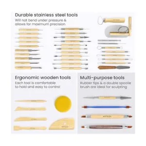 Herramientas Arteza de escultura de cerámica y arcilla_2