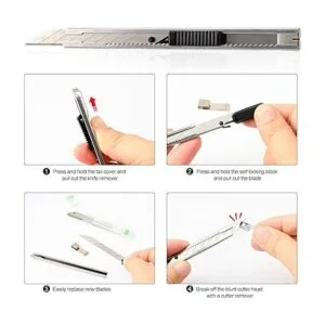 FOSHIO Cuchillo utilitario retráctil con hoja a presión de_6