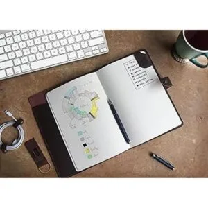 Diario de cuero genuino para rellenar con cuaderno A5 de_6