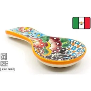 Cuchara de cerámica colorida pintado a mano tamaño_3