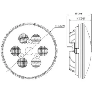 Faros Led redondos 4.5 18W Lantsun para tractor John_3