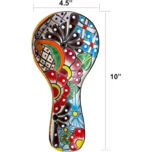 Cuchara de cerámica colorida pintado a mano tamaño_5
