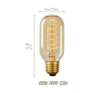 CTKcom Bombillas antiguas T45 de 25 W con base E26_2