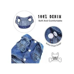 SILD Chaleco de mezclilla de color azul para perros_3