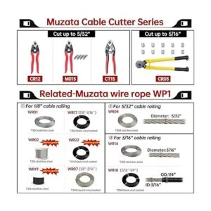 Cortador de cables Muzata de acero inoxidable para aviones_4
