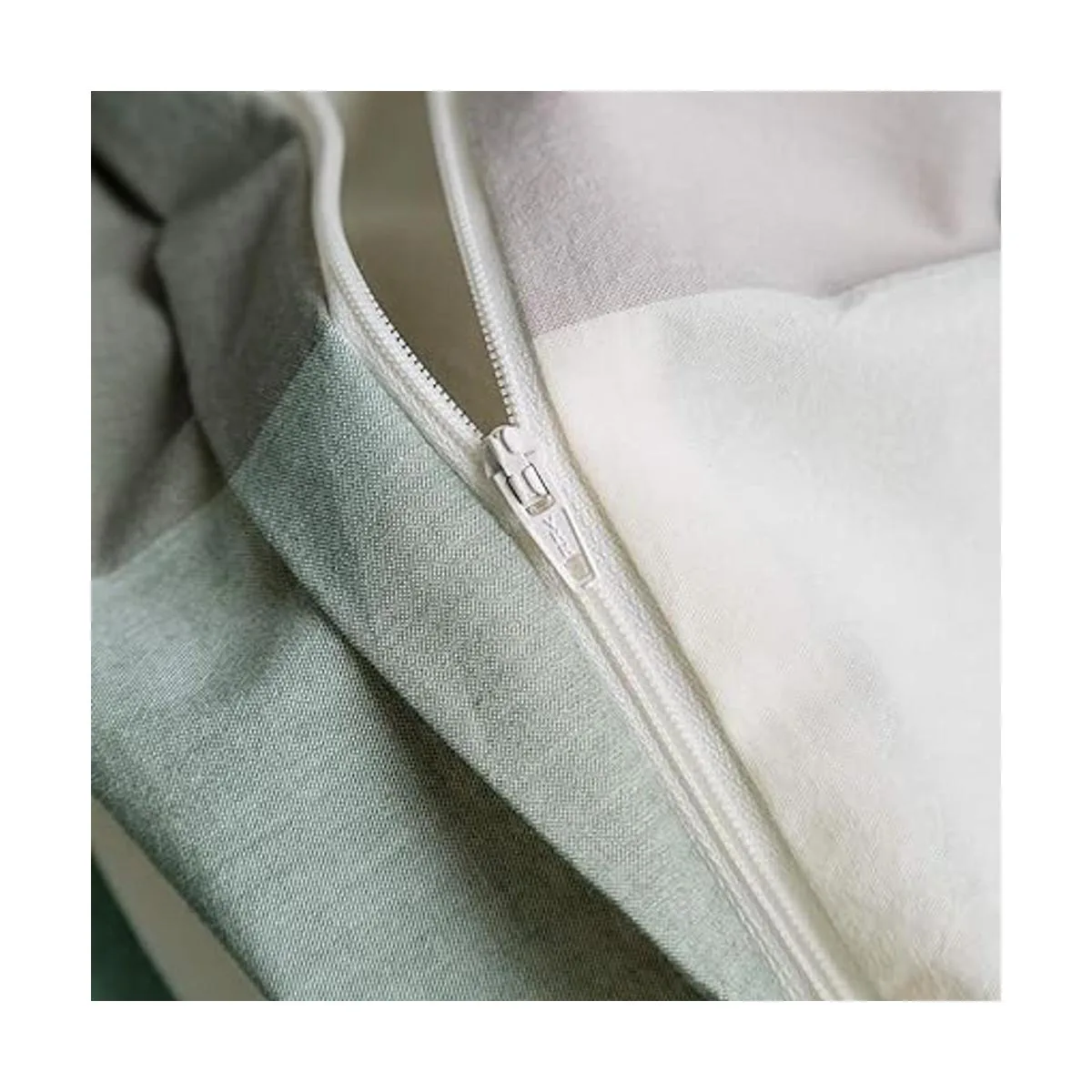 SUSYBAO Juego de funda de edredón a cuadros verdes tamaño_3