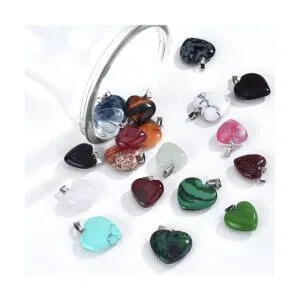 Outus colgantes de piedra en forma de corazón cuentas_3