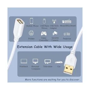 Costyle Cable de extensión USB blanco paquete de 2_3