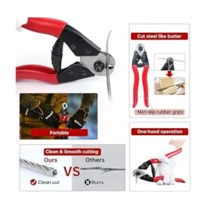 Cortador de cables Muzata de acero inoxidable para aviones_3