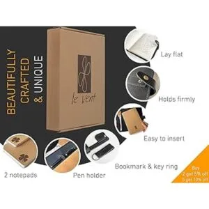 Diario de cuero genuino para rellenar con cuaderno A5 de_5