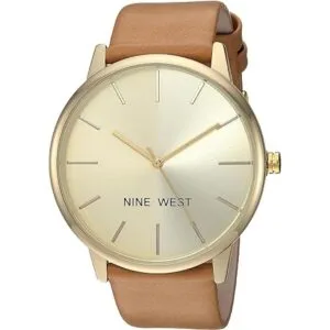 Nine West Reloj de pulsera para mujer tono dorado_1