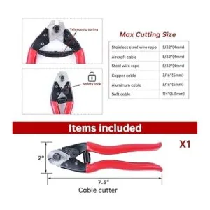 Cortador de cables Muzata de acero inoxidable para aviones_2