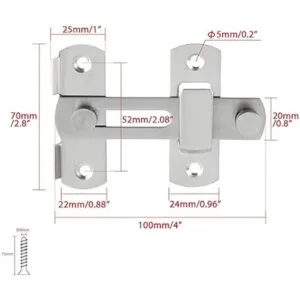 Alise 2 cierres de puerta de acero inoxidable para puerta_2